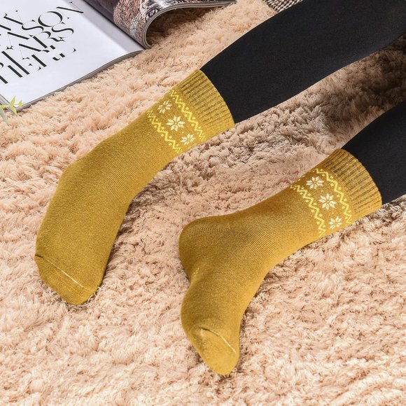 4 Women Winter Warm Thick Wool  Hiking Knit Soft and Comfortable Terry Socks - Picture 3 of 7